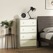Wooden Chest Of 4 Fabric Drawers 58cm Wide - Velmora