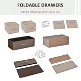Wooden Chest Of 4 Fabric Drawers 58cm Wide With Steel Frame - Velmora