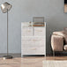 Wooden Chest Of 4 Fabric Drawers 60cm Wide With Steel Frame - Velmora