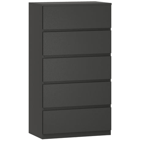 Wooden Chest Of 5 Drawers 100cm H x 55cm W x 34cm D - Velmora