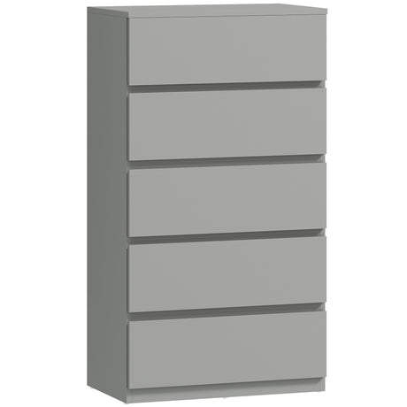 Wooden Chest Of 5 Drawers 100cm H x 55cm W x 34cm D - Velmora