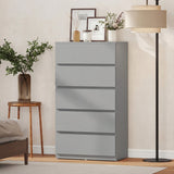 Wooden Chest Of 5 Drawers 100cm H x 55cm W x 34cm D - Velmora