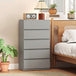 Wooden Chest Of 5 Drawers 100cm H x 55cm W x 34cm D - Velmora