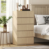 Wooden Chest Of 5 Drawers 100cm H x 55cm W x 34cm D - Velmora
