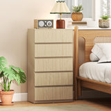 Wooden Chest Of 5 Drawers 100cm H x 55cm W x 34cm D - Velmora