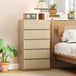 Wooden Chest Of 5 Drawers 100cm H x 55cm W x 34cm D - Velmora