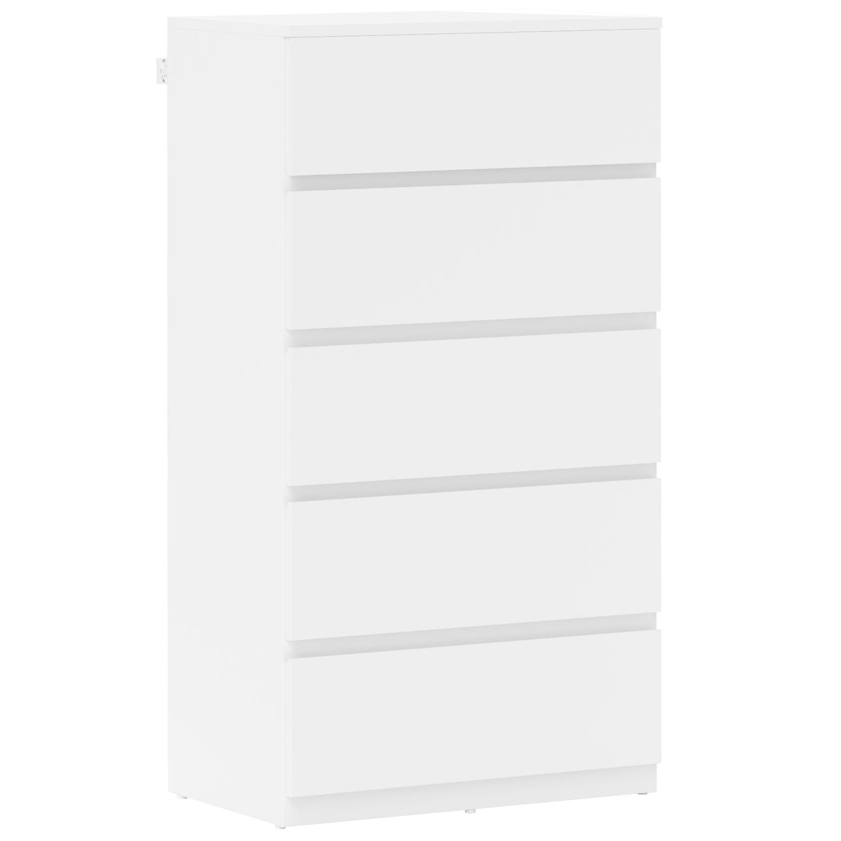 Wooden Chest Of 5 Drawers 100cm H x 55cm W x 34cm D - Velmora