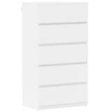 Wooden Chest Of 5 Drawers 100cm H x 55cm W x 34cm D - Velmora