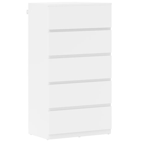 Wooden Chest Of 5 Drawers 100cm H x 55cm W x 34cm D - Velmora