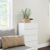 Wooden Chest Of 5 Drawers 100cm H x 55cm W x 34cm D - Velmora