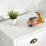 Wooden Chest Of 5 Drawers 45cm Wide - Velmora