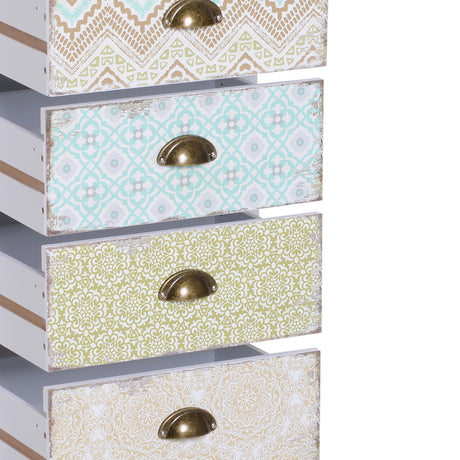 Wooden Chest Of 5 Drawers 46cm Wide - Velmora