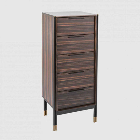 Wooden Chest Of 5 Drawers 50cm Wide Narrow - Bali