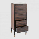 Wooden Chest Of 5 Drawers 50cm Wide Narrow - Bali