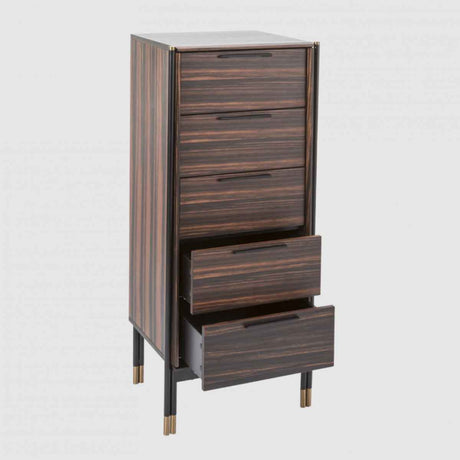 Wooden Chest Of 5 Drawers 50cm Wide Narrow - Bali