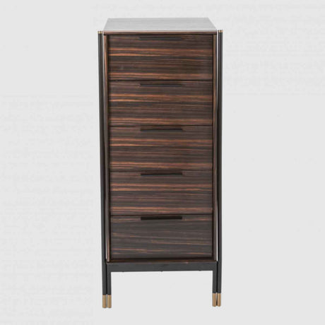 Wooden Chest Of 5 Drawers 50cm Wide Narrow - Bali