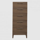Wooden Chest Of 5 Drawers 50cm Wide Narrow - Calla