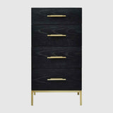 Wooden Chest Of 5 Drawers 50cm Wide Narrow - Tulip