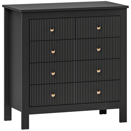 Wooden Chest Of 5 Drawers 79cm Wide - Velmora