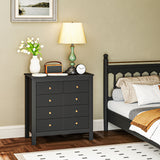 Wooden Chest Of 5 Drawers 79cm Wide - Velmora