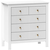 Wooden Chest Of 5 Drawers 79cm Wide - Velmora