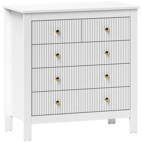 Wooden Chest Of 5 Drawers 79cm Wide - Velmora