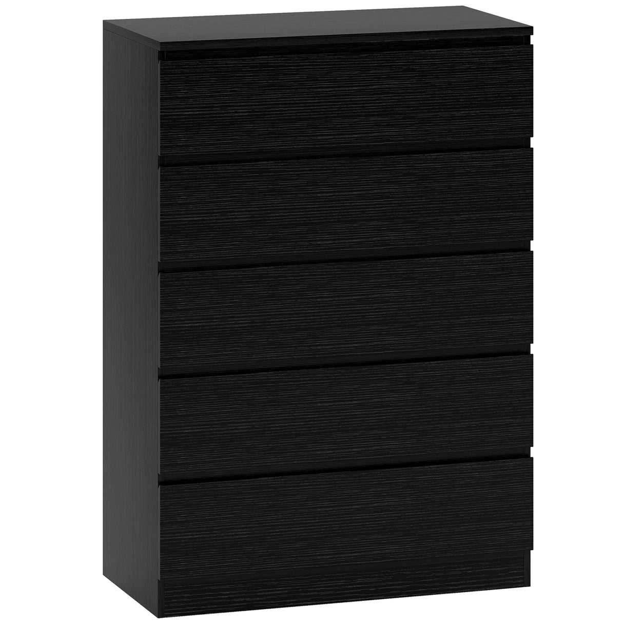Wooden Chest Of 5 Drawers 80cm Wide - Velmora