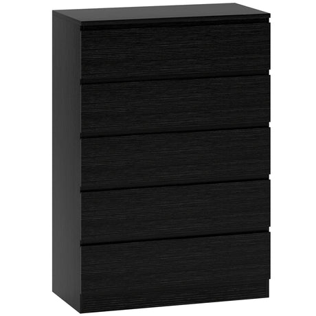 Wooden Chest Of 5 Drawers 80cm Wide - Velmora
