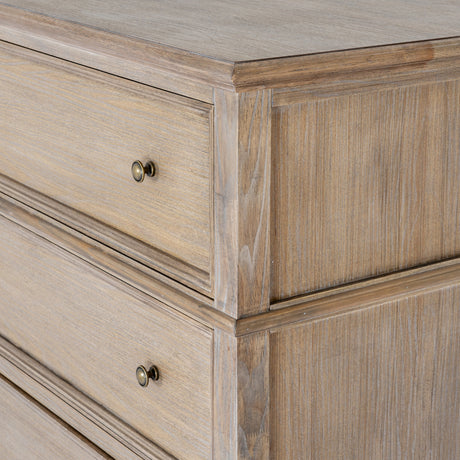 Wooden Chest Of 5 Drawers 90cm Wide - Delphine