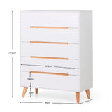 Wooden Chest Of 5 Drawers - Alicia