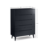 Wooden Chest Of 5 Drawers - Alicia