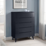 Wooden Chest Of 5 Drawers - Alicia