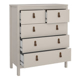 Wooden Chest Of 5 Drawers - Barcelona