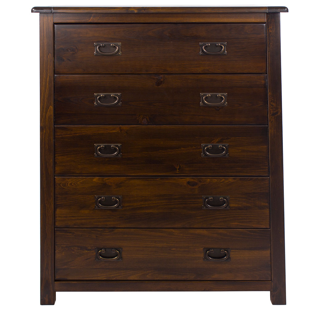 Wooden Chest Of 5 Drawers - Boston