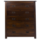 Wooden Chest Of 5 Drawers - Boston