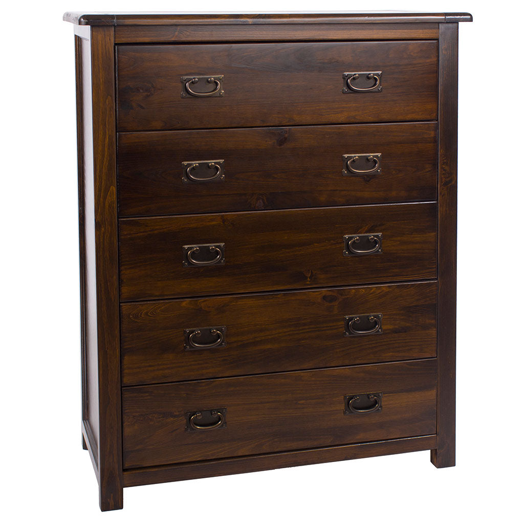 Wooden Chest Of 5 Drawers - Boston