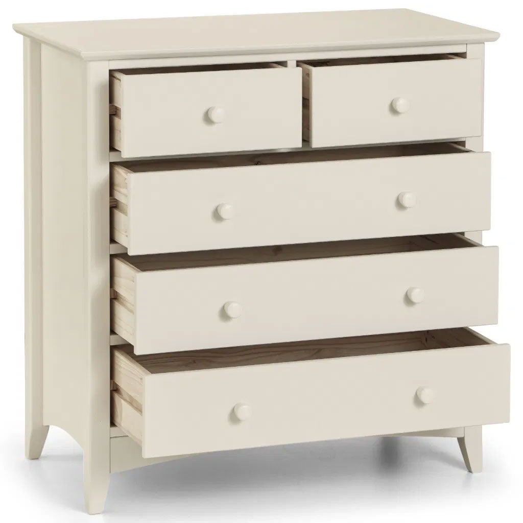 Wooden Chest Of 5 Drawers - Cameo