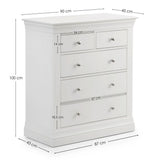 Wooden Chest Of 5 Drawers - Clermont