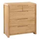Wooden Chest Of 5 Drawers - Curve