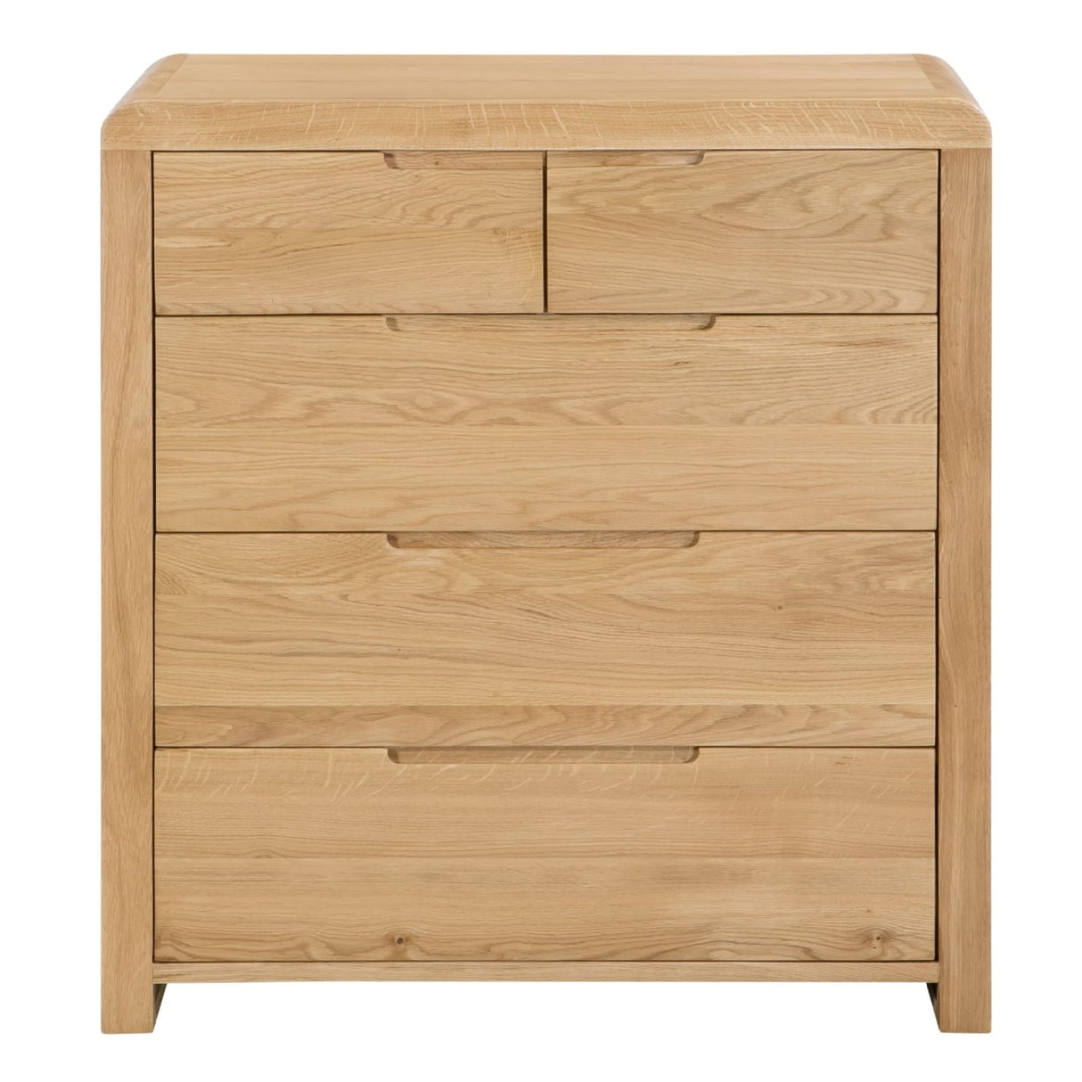 Wooden Chest Of 5 Drawers - Curve