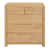 Wooden Chest Of 5 Drawers - Curve