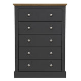 Wooden Chest Of 5 Drawers - Devon