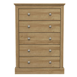 Wooden Chest Of 5 Drawers - Devon
