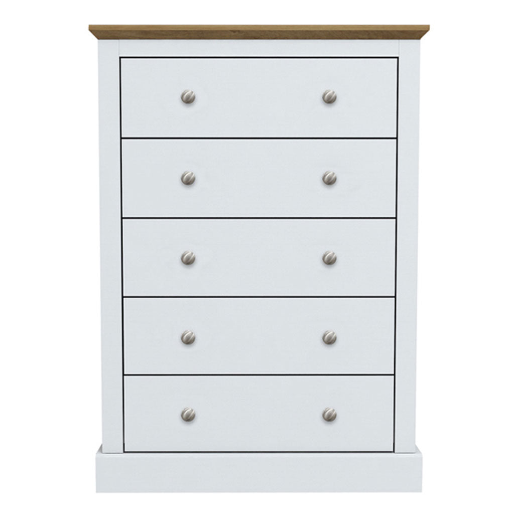 Wooden Chest Of 5 Drawers - Devon