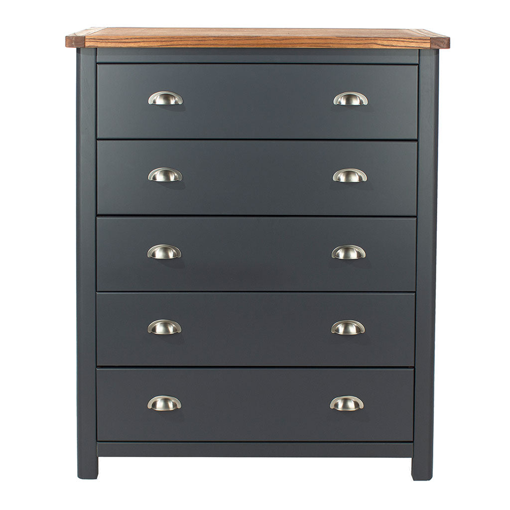 Wooden Chest Of 5 Drawers - Dunkeld