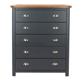 Wooden Chest Of 5 Drawers - Dunkeld