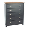 Wooden Chest Of 5 Drawers - Dunkeld