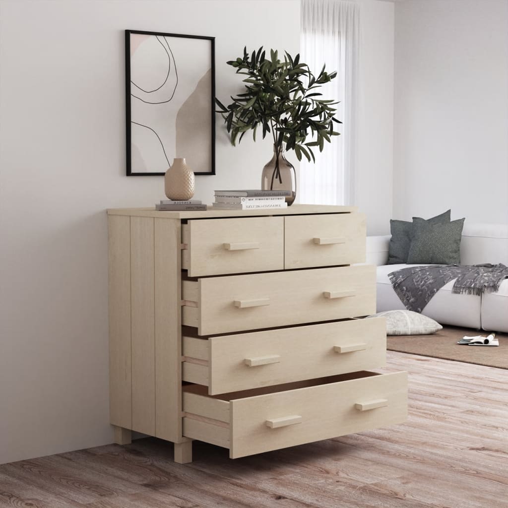 Wooden Chest Of 5 Drawers - Hamar