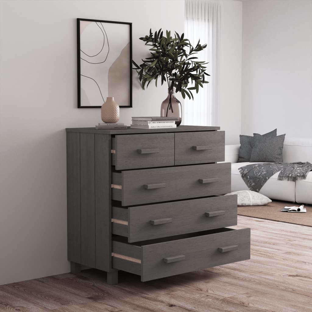 Wooden Chest Of 5 Drawers - Hamar