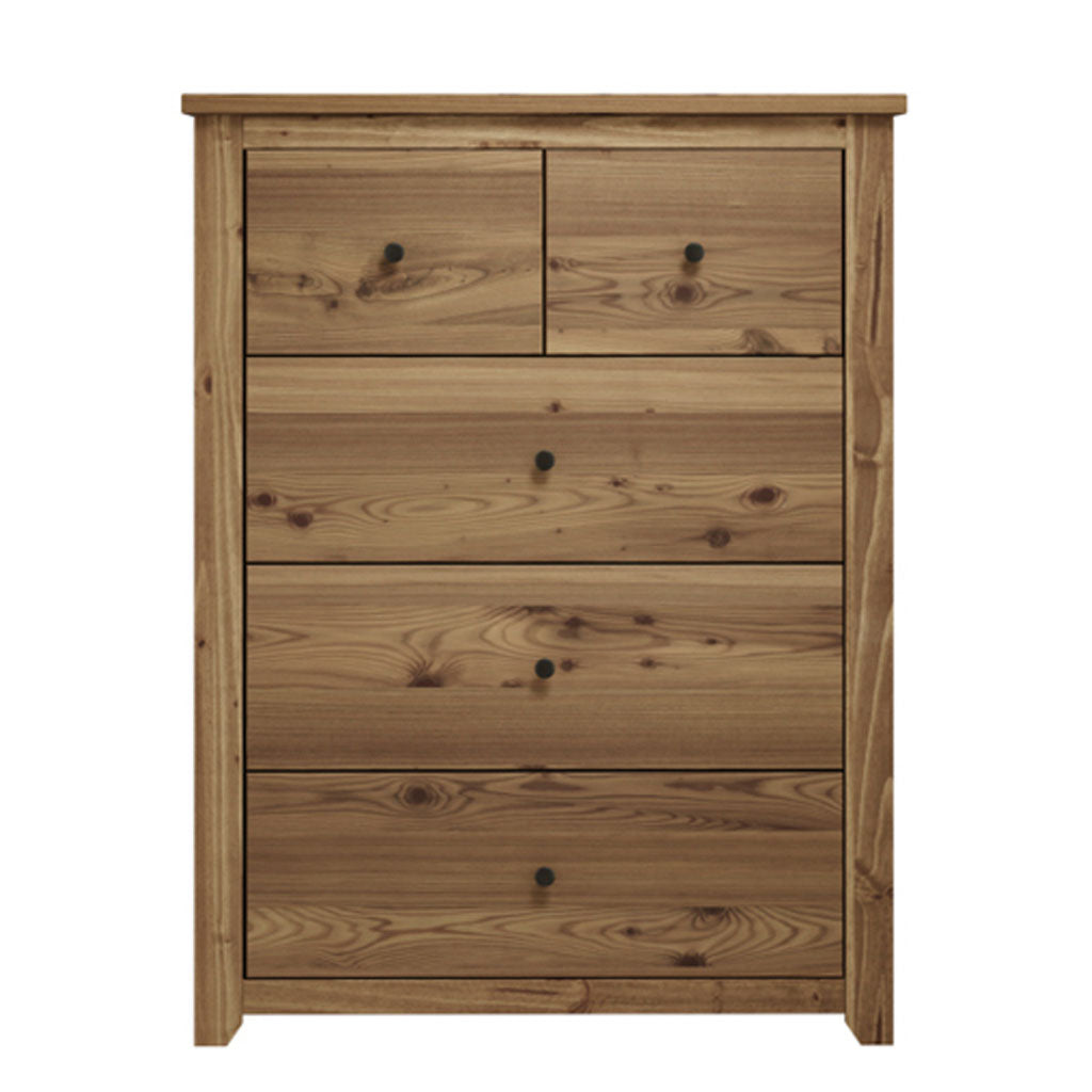 Wooden Chest Of 5 Drawers - Havana